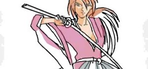 Draw the anime character Kenshin