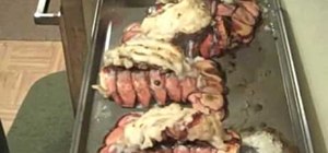 Make broiled lobster tails au gratin