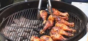 Grill barbecue chicken legs with the BBQ Pit Boys