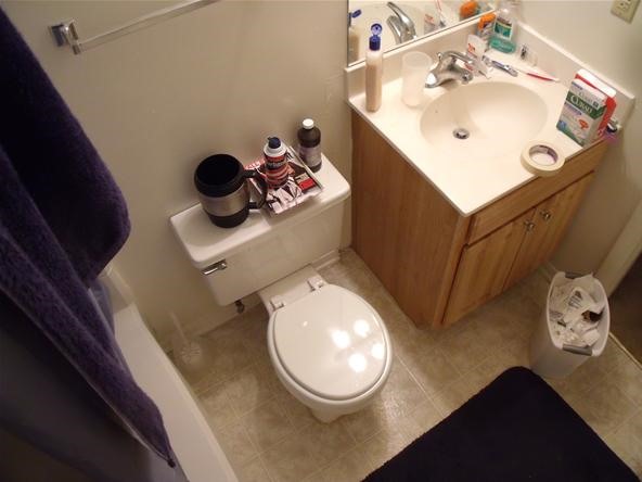Empty bathroom prank