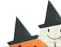 Origami a paper Halloween witch hat Japanese style