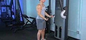 Strengthen your triceps with cable bar pull downs