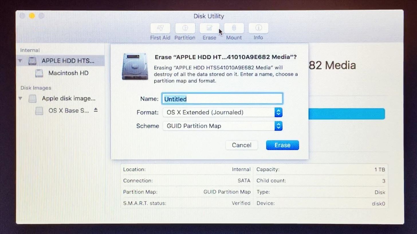 reformat hard drive mac
