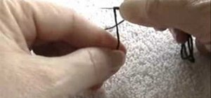 Tie a knot in thread for hand sewing or quilting