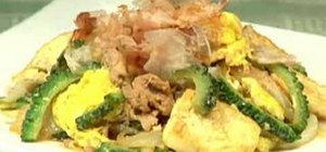 Cook Japanese Goya Chanpuru or Okinawan stir fry
