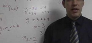 Find the equation of a perpendicular line