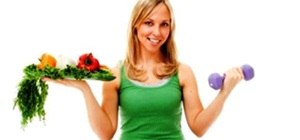 Health fresh food + Exercise = key to Perfect health