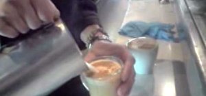 Make a flat white cafe latte