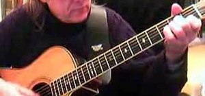 Play the Am, G, and C chords on the acoustic guitar