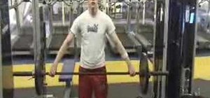 Do the power snatch exercise with a barbell