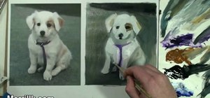 Paint a traditional puppy dog painting