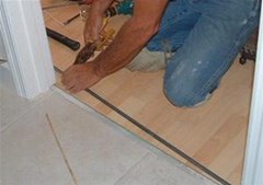 Laminate Ceramic Tile, How To Transition From Floating Floor Tile