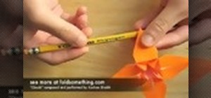 Fold an origami paper lily