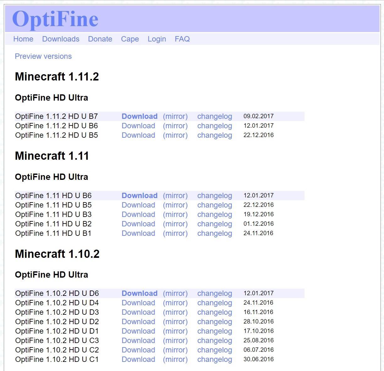 Kuinka ladata ja asentaa OptiFine for Minecraft? 