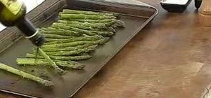 Cook lemon roasted asparagus in the oven