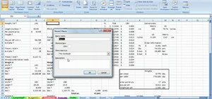 Record custom macros in Microsoft Excel 2007