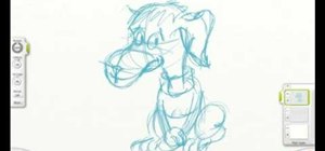 Draw a detailed, cartoon dog