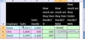 Calculate excess over a hurdle in Microsoft Excel