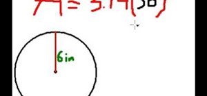 Find the area of a circle with pi