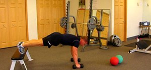 Do a push up with medicine balls to build your chest