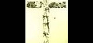 Paint a flowered cross in Sumi-e ink