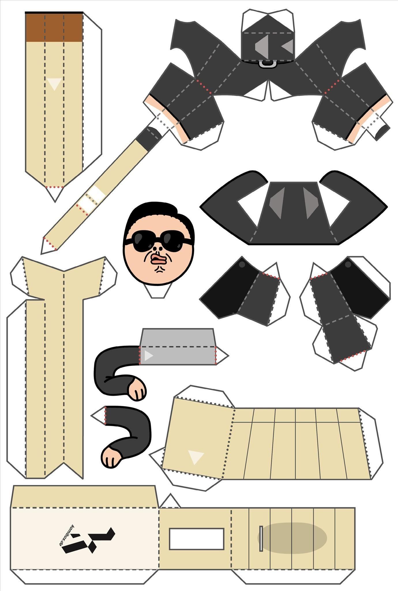 Make PSY Dance Whenever You Want with This DIY Gangnam Style Papercraft Machine