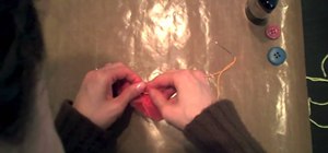 Make a flower from a recycled dryer sheet