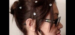 Add rhinestones to your hair for a special occasion