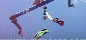 Steer the kite with one hand when kiteboarding