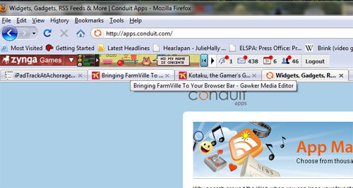 Add Farmville to your Browser Bar