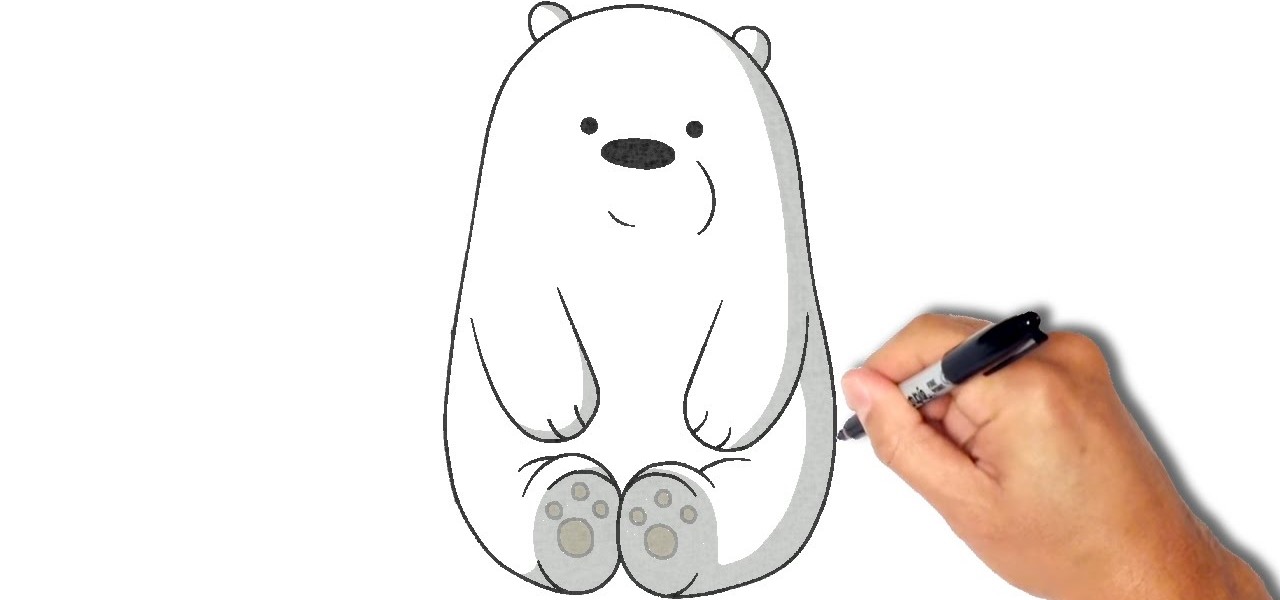 How To Draw And Paint Ice Bear 1 Minute Drawing Illustration Wonderhowto