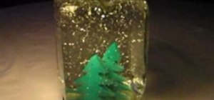 Make a snow globe with CD shavings and Play-Doh