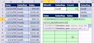 Extract records with 1 criterion via Excel's AGGREGATE
