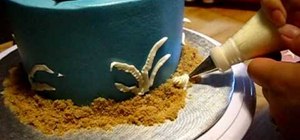 Decorate a summer flower & seashell buttercream cake