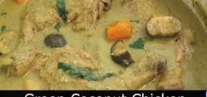 Make creamy green coconut milk curry chicken