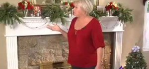 Decorate a holiday fireplace mantel
