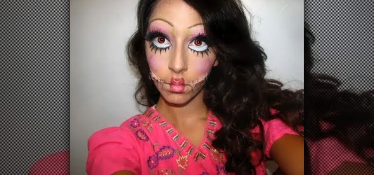 Super Creepy Patchwork Doll Makeup Look