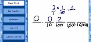 Find the place value of a decimal number in basic math