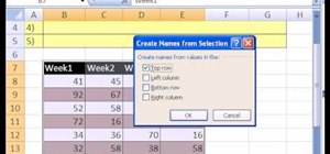 Apply names to formulas & replace cell ranges in Excel