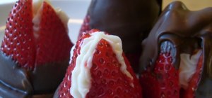 Make sweet and chocolate-y stuffed strawberries