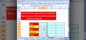 Find the first instance of an item in Microsoft Excel