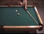 Shoot a bank shot in pool with a parallel line