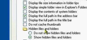 View hidden files and folders in Windows XP & Vista