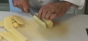 Cut potatoes for cooking