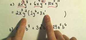 Factor polynomials in algebra using the GCF method