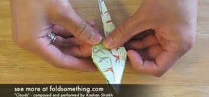 Fold a paper crane from an origami bird base