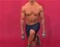 Exercise with the dumbbell crossover lunge