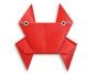 Origami a red crab Japanese style