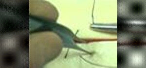 Perform basic suturing for veterinary procedures