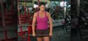 Practice barbell shoulder shrugs for weight training